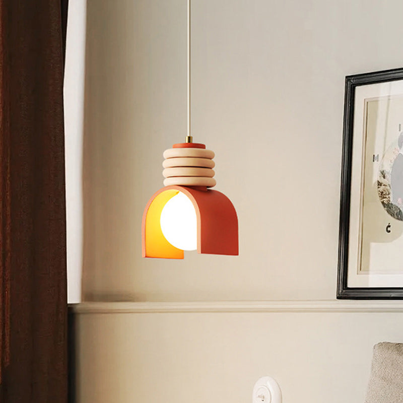 Modern Simplicity Resin Iron Sphere 1-Light Pendant Light For Bedroom