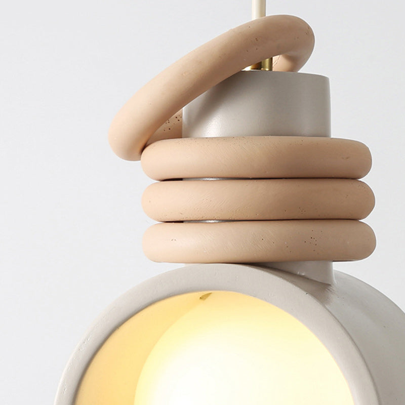 Modern Simplicity Resin Iron Sphere 1-Light Pendant Light For Bedroom