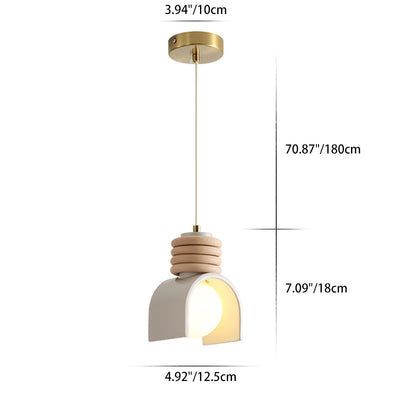 Modern Simplicity Resin Iron Sphere 1-Light Pendant Light For Bedroom