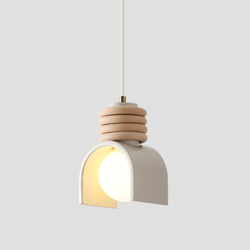 Modern Simplicity Resin Iron Sphere 1-Light Pendant Light For Bedroom