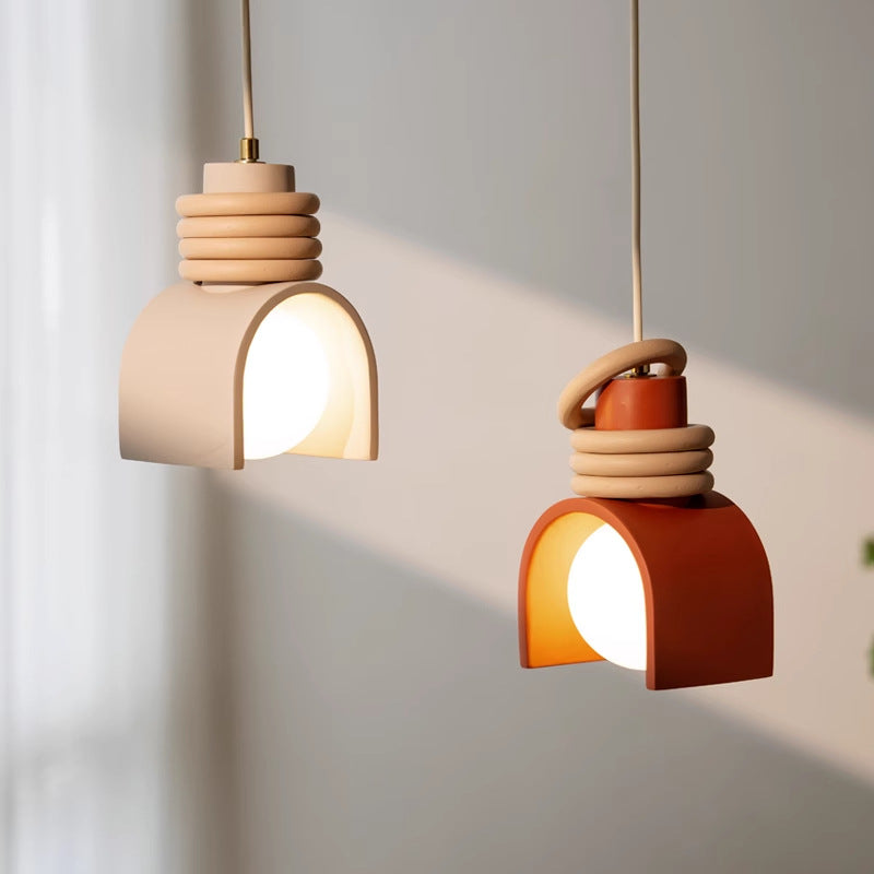 Modern Simplicity Resin Iron Sphere 1-Light Pendant Light For Bedroom