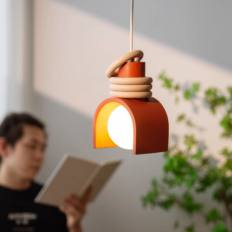 Modern Simplicity Resin Iron Sphere 1-Light Pendant Light For Bedroom