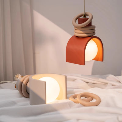 Modern Simplicity Resin Iron Sphere 1-Light Pendant Light For Bedroom