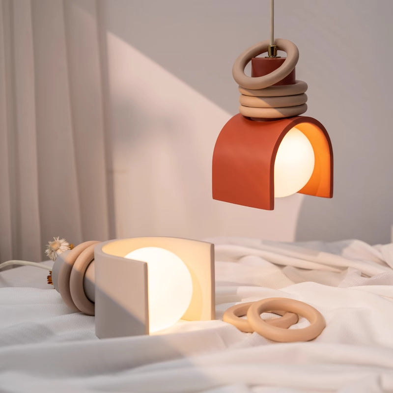 Modern Simplicity Resin Iron Sphere 1-Light Pendant Light For Bedroom