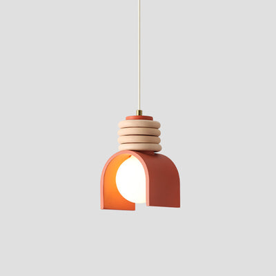 Modern Simplicity Resin Iron Sphere 1-Light Pendant Light For Bedroom
