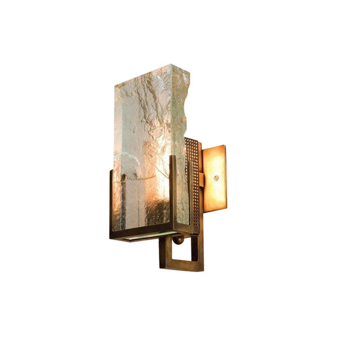 Applique Murale Moderne de Luxe Rectangulaire en Fer avec Cristal à 1 Lumière pour Chambre 