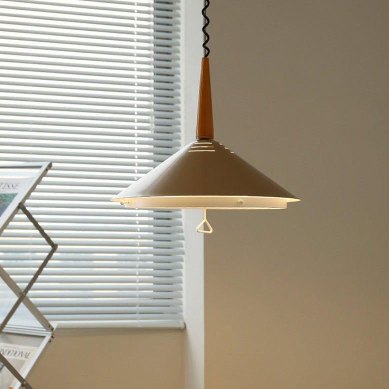 Modern Simplicity Cone Iron 2-Light Pendant Light For Bedroom