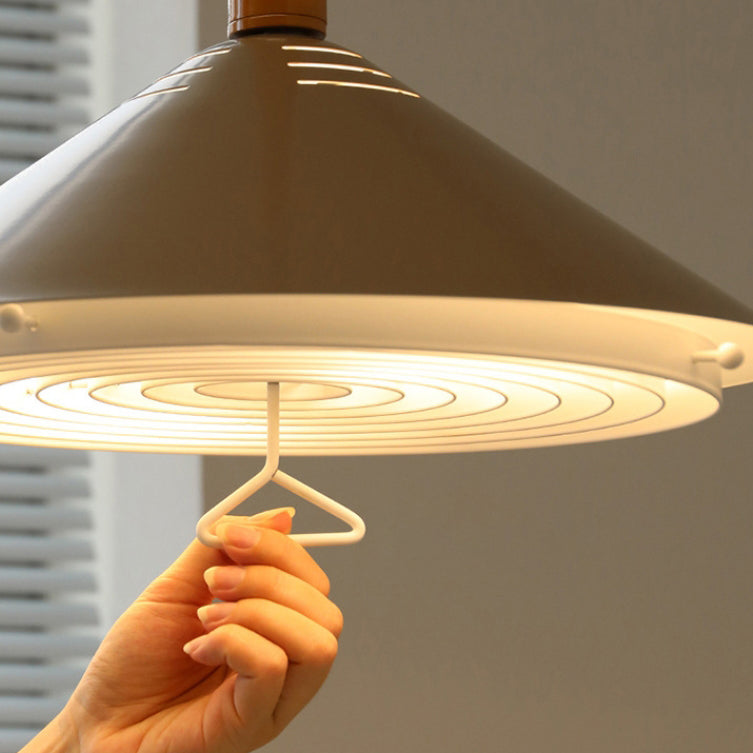 Modern Simplicity Cone Iron 2-Light Pendant Light For Bedroom