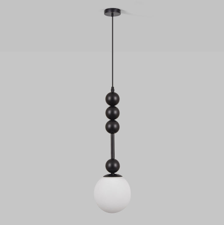 Lustre suspendu à 1 lumière en fer et verre Modo Globe traditionnel français pour chambre 