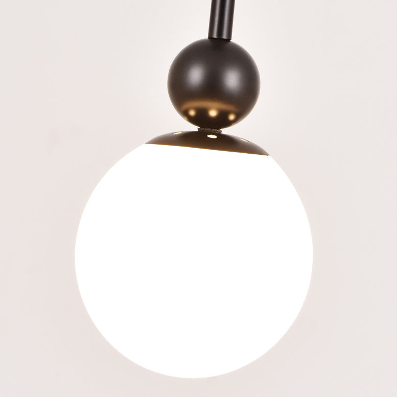 Lustre suspendu à 1 lumière en fer et verre Modo Globe traditionnel français pour chambre 