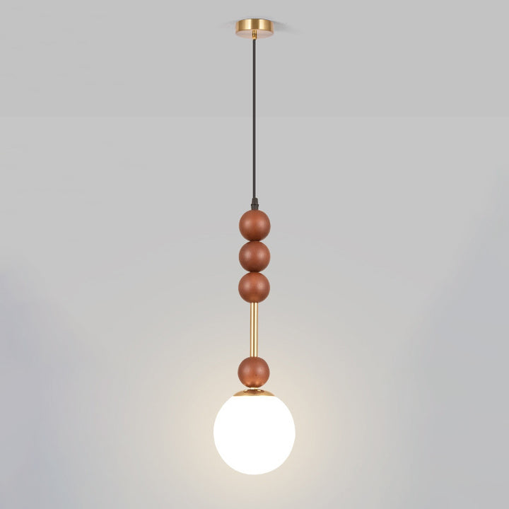 Lustre suspendu à 1 lumière en fer et verre Modo Globe traditionnel français pour chambre 