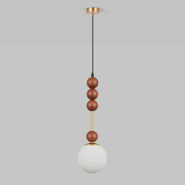 Lustre suspendu à 1 lumière en fer et verre Modo Globe traditionnel français pour chambre 