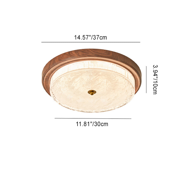 Luz de techo empotrada LED de metal redondo vintage tradicional para dormitorio 