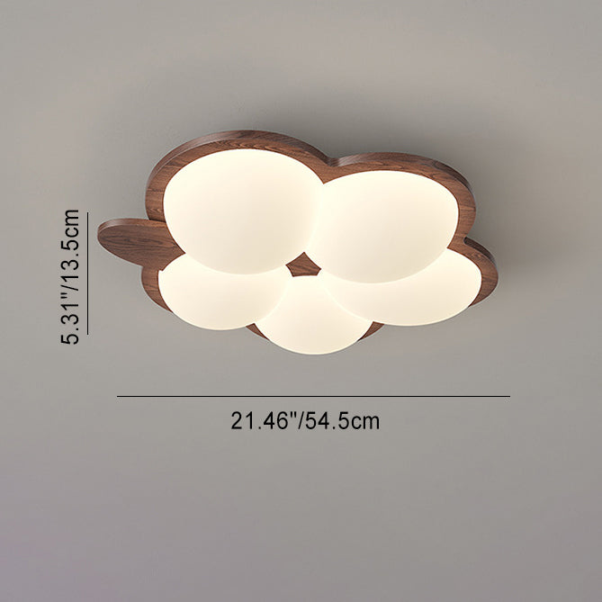 Zeitgenössische kreative Blumen-Gummibaum-PE-LED-Deckenleuchte für das Schlafzimmer 