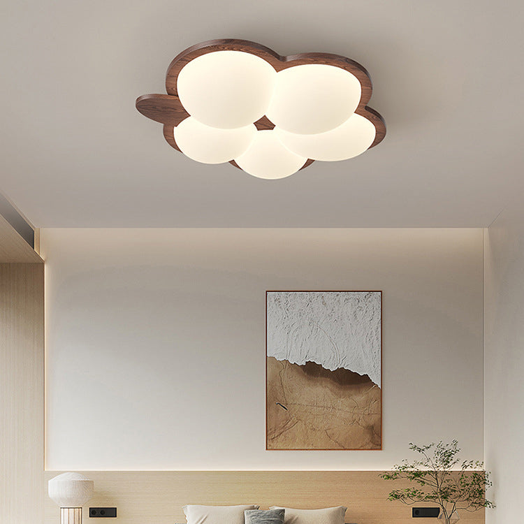 Zeitgenössische kreative Blumen-Gummibaum-PE-LED-Deckenleuchte für das Schlafzimmer 