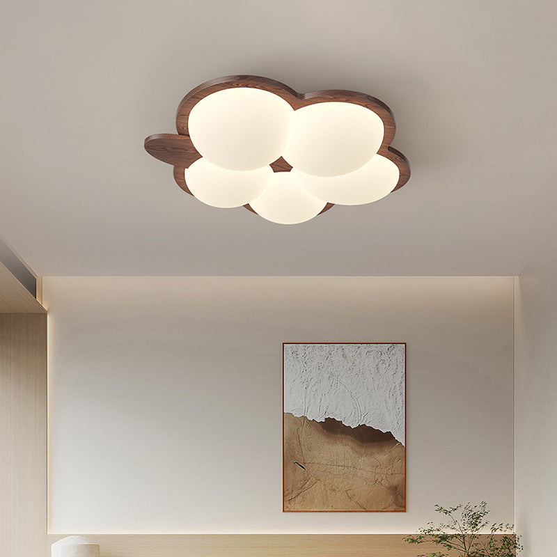 Zeitgenössische kreative Blumen-Gummibaum-PE-LED-Deckenleuchte für das Schlafzimmer 