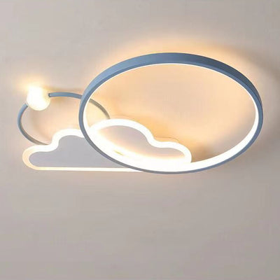 Luz de techo empotrada LED de hierro en círculo contemporáneo Creative Cloud para dormitorio 
