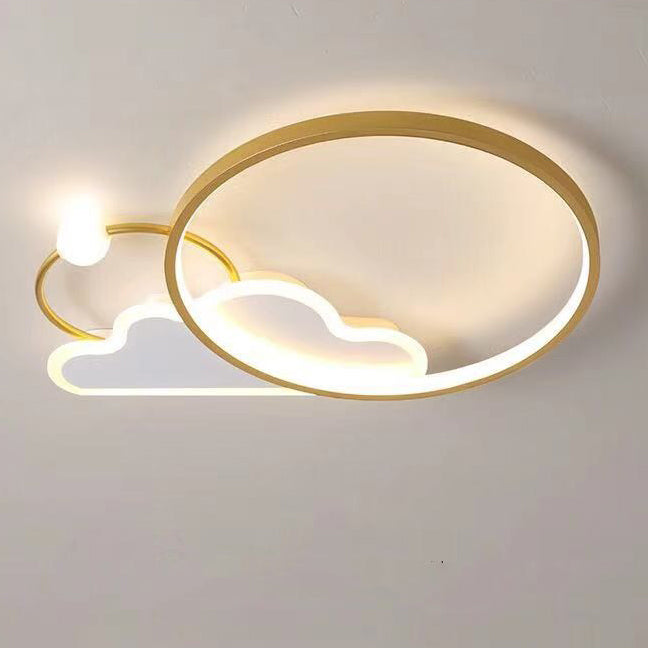 Luz de techo empotrada LED de hierro en círculo contemporáneo Creative Cloud para dormitorio 