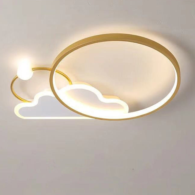 Luz de techo empotrada LED de hierro en círculo contemporáneo Creative Cloud para dormitorio 