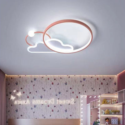 Luz de techo empotrada LED de hierro en círculo contemporáneo Creative Cloud para dormitorio 