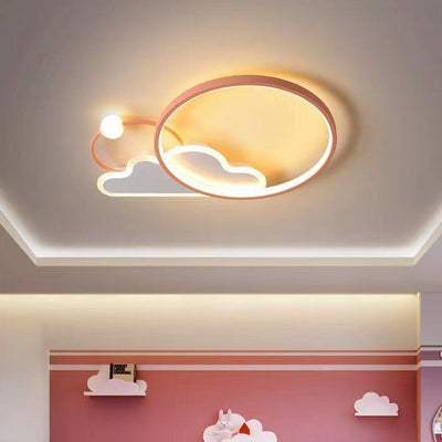 Luz de techo empotrada LED de hierro en círculo contemporáneo Creative Cloud para dormitorio 