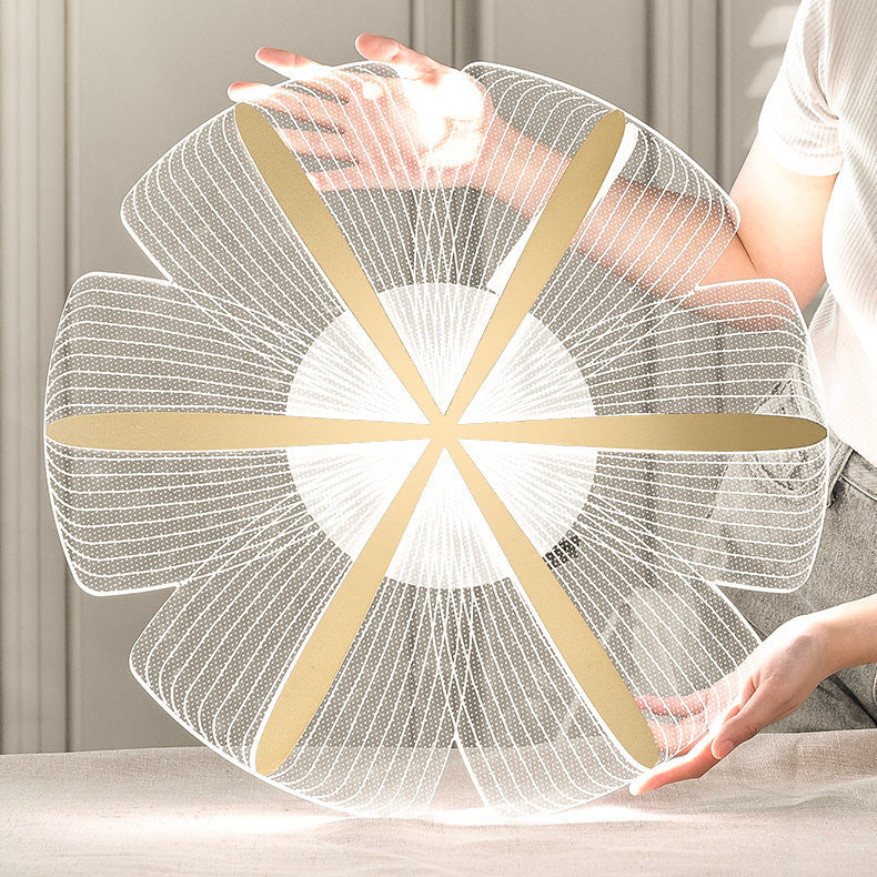 Plafonnier LED en fer acrylique avec fleurs de luxe moderne pour chambre 