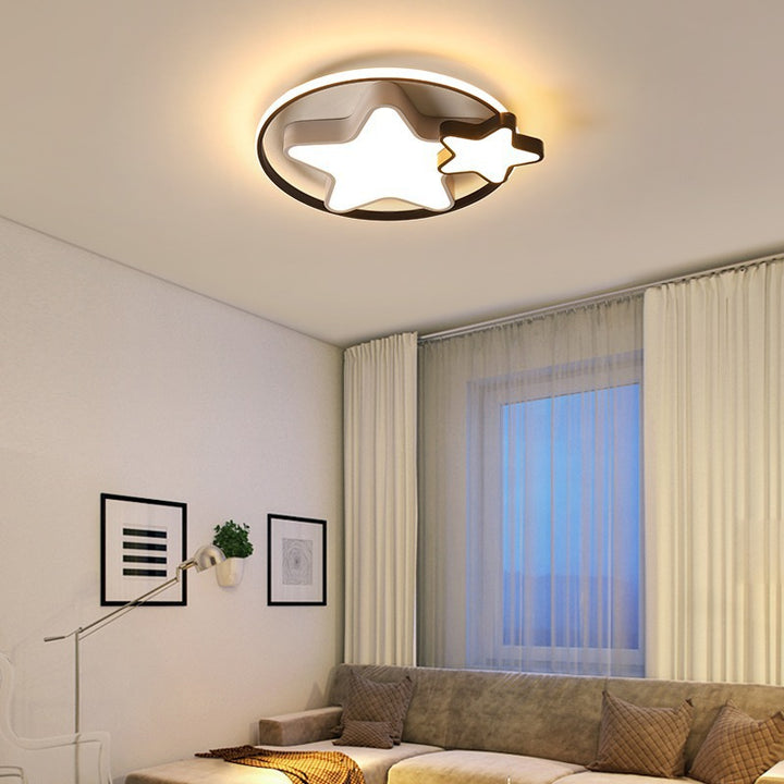 Plafonnier LED en fer étoile de simplicité moderne pour chambre à coucher 