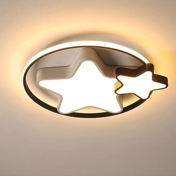 Plafonnier LED en fer étoile de simplicité moderne pour chambre à coucher 