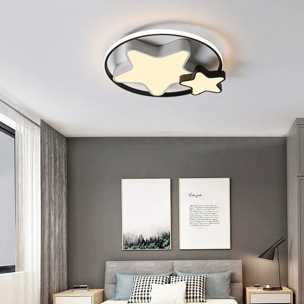 Plafonnier LED en fer étoile de simplicité moderne pour chambre à coucher 