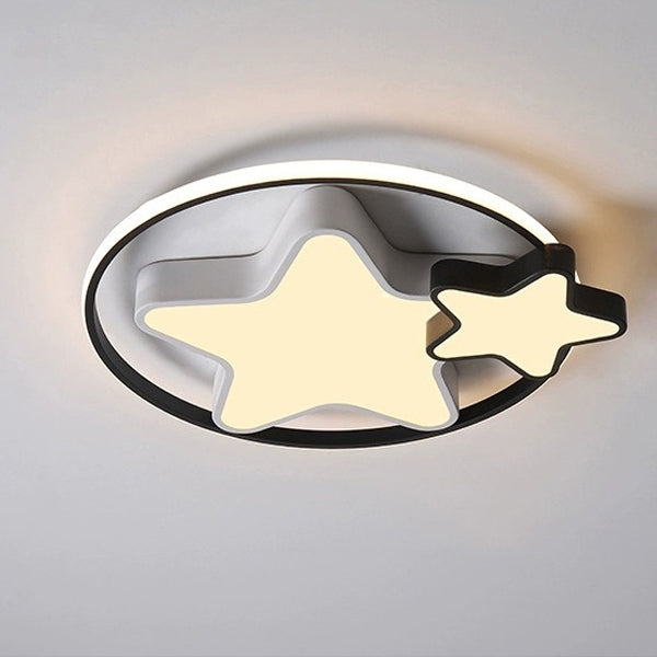 Plafonnier LED en fer étoile de simplicité moderne pour chambre à coucher 