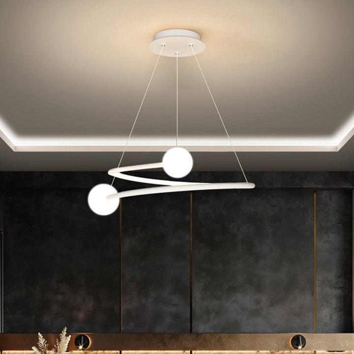 Plafonnier LED en acrylique et fer en forme de cercle de simplicité moderne pour salon 