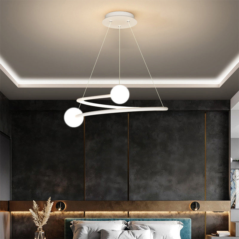 Plafonnier LED en acrylique et fer en forme de cercle de simplicité moderne pour salon 