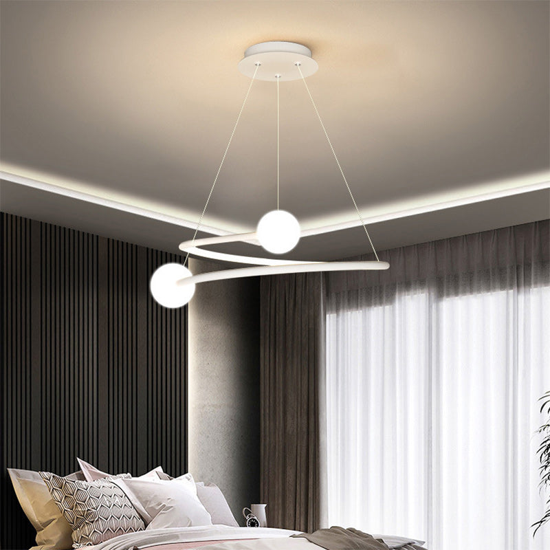 Plafonnier LED en acrylique et fer en forme de cercle de simplicité moderne pour salon 