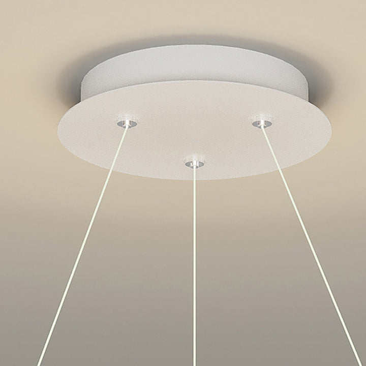 Plafonnier LED en acrylique et fer en forme de cercle de simplicité moderne pour salon 
