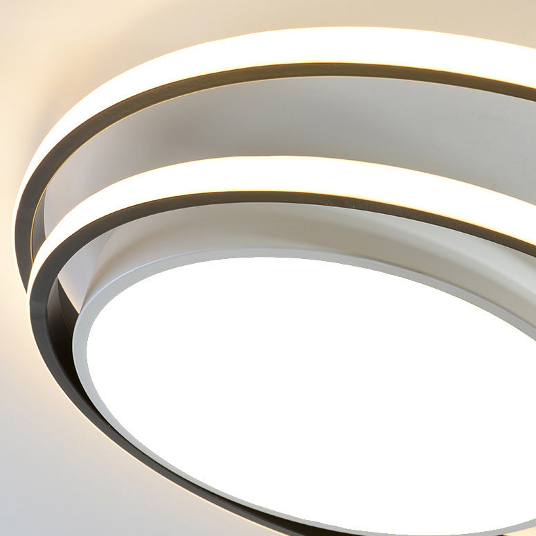 ضوء السقف LED شبه متدفق من الألومنيوم بتصميم دائرة بسيط حديث لغرفة النوم 