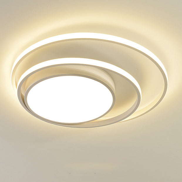 ضوء السقف LED شبه متدفق من الألومنيوم بتصميم دائرة بسيط حديث لغرفة النوم 