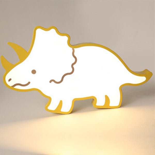 Contemporary Creative Kids Cartoon Rhino Iron Acrylic LED Flush Mount Ceiling Light For Bedroom