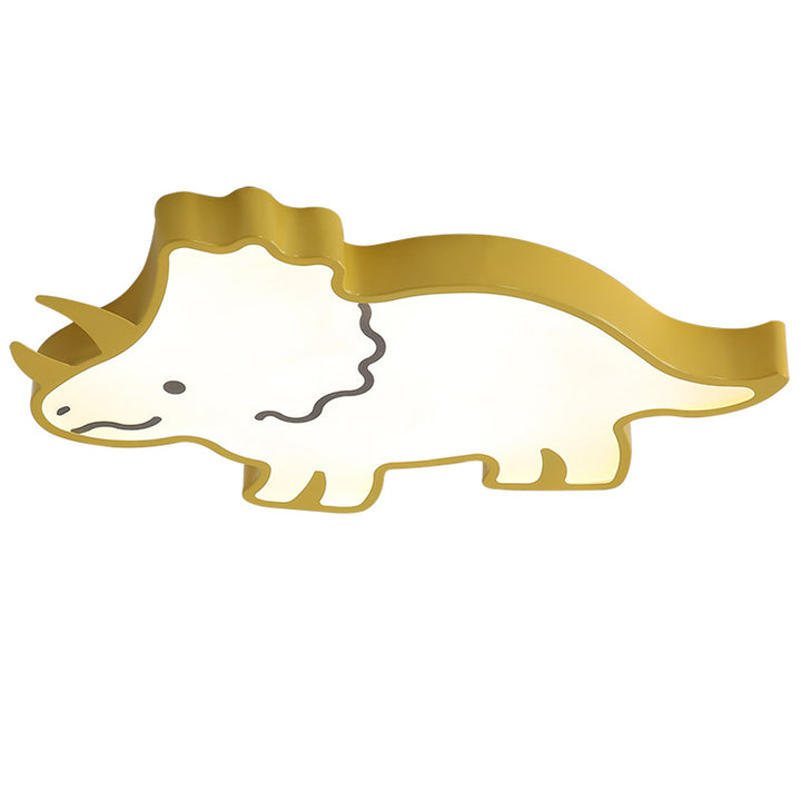 Zeitgenössische kreative Kinder Cartoon-Nashorn Eisen Acryl LED Deckenleuchte für Schlafzimmer 