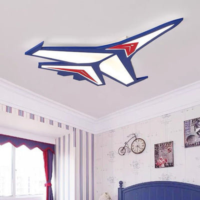 Luz de techo LED empotrada de avión de dibujos animados creativos contemporáneos para dormitorio 