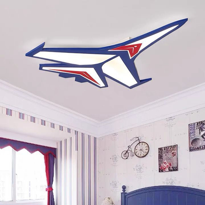 Luz de techo LED empotrada de avión de dibujos animados creativos contemporáneos para dormitorio 
