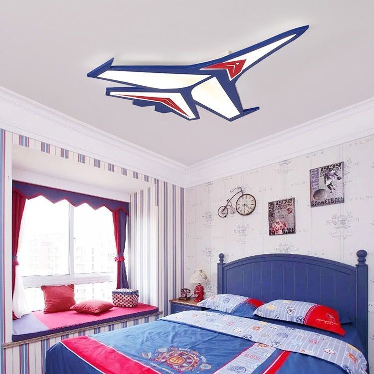 Luz de techo LED empotrada de avión de dibujos animados creativos contemporáneos para dormitorio 