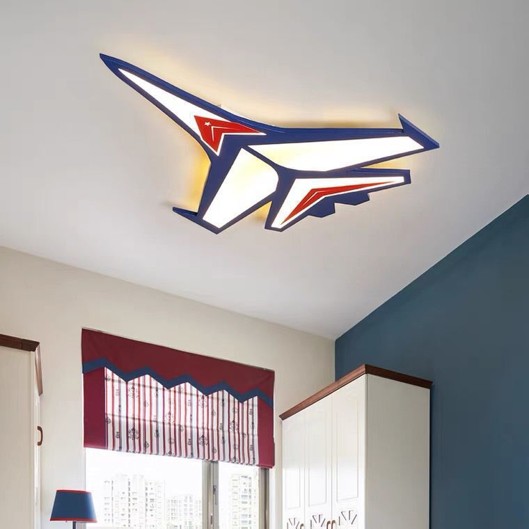 Luz de techo LED empotrada de avión de dibujos animados creativos contemporáneos para dormitorio 