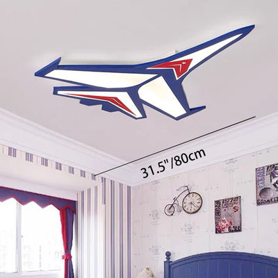 Luz de techo LED empotrada de avión de dibujos animados creativos contemporáneos para dormitorio 