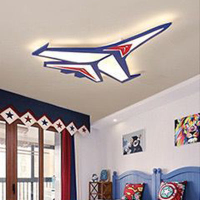 Luz de techo LED empotrada de avión de dibujos animados creativos contemporáneos para dormitorio 