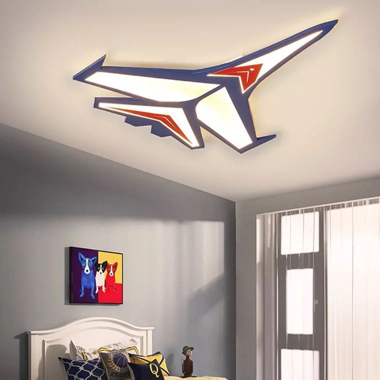 Luz de techo LED empotrada de avión de dibujos animados creativos contemporáneos para dormitorio 