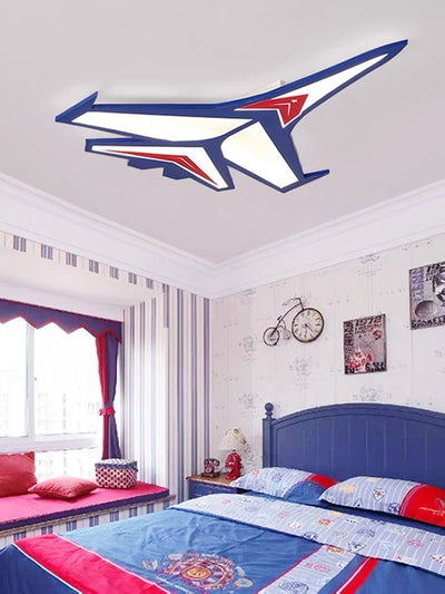 Luz de techo LED empotrada de avión de dibujos animados creativos contemporáneos para dormitorio 