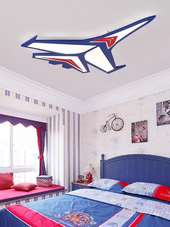 Luz de techo LED empotrada de avión de dibujos animados creativos contemporáneos para dormitorio 