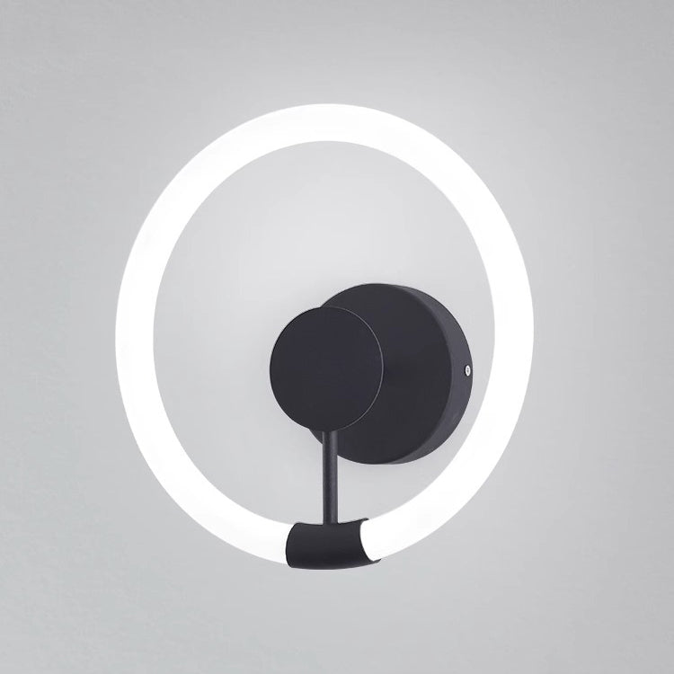 Contemporary Nordic Round Iron Acrylic LED Wall Sconce Lamp For Bedroom