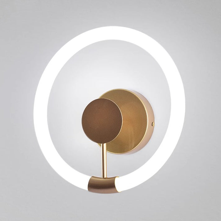 Contemporary Nordic Round Iron Acrylic LED Wall Sconce Lamp For Bedroom