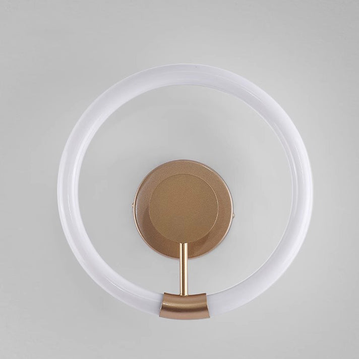 Contemporary Nordic Round Iron Acrylic LED Wall Sconce Lamp For Bedroom